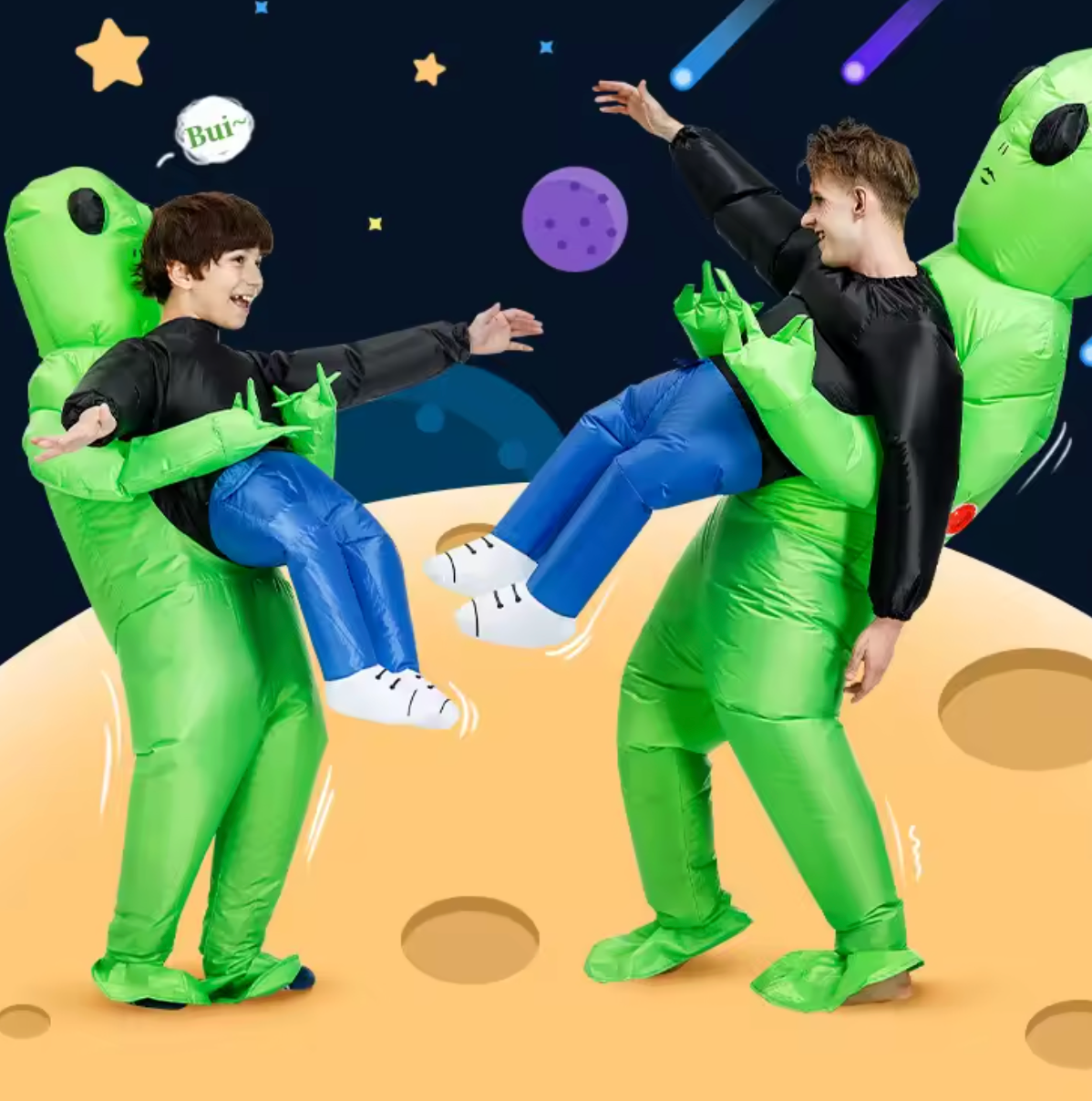 Costume Gonfiabile Alieno Spaventoso – Cosplay Divertente per Bambini e Adulti